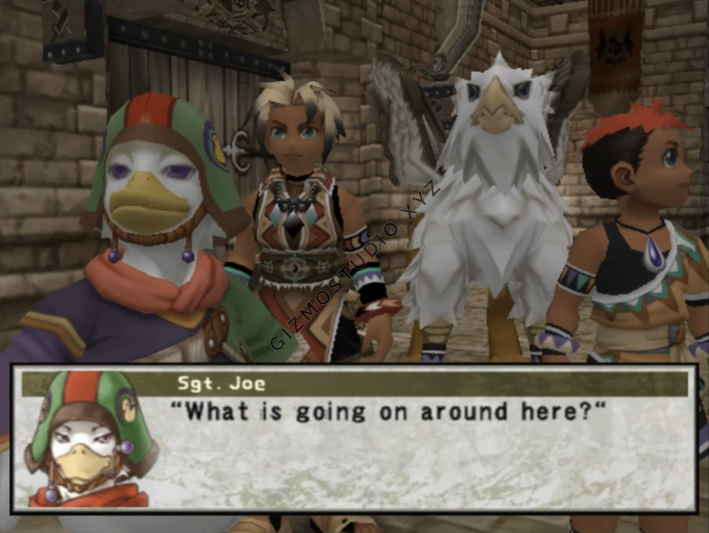 A typical cut scene in Suikoden 3. Despite being a rather classic title, its graphics don't actually look very old. The characters have colourful visuals and designs too, it is really comfortable for the eyes. 